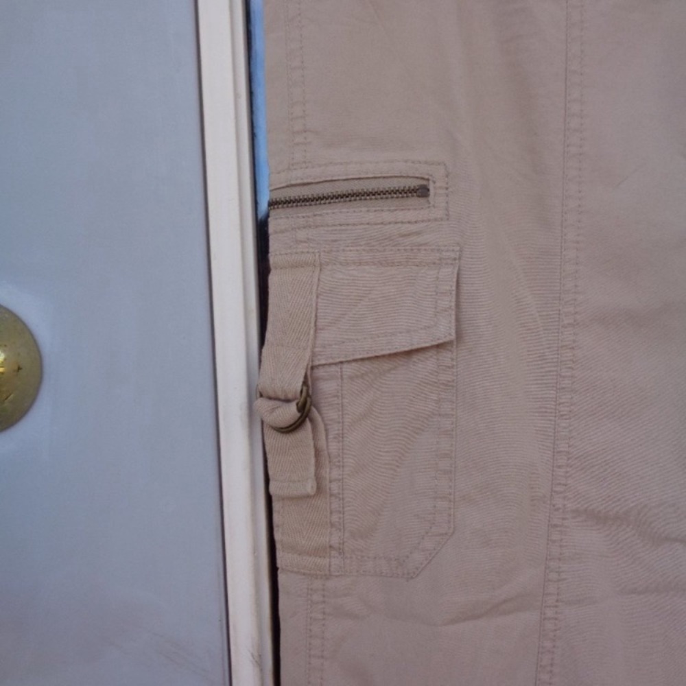 Ab studio tan pant with zipper & pockets detail casual size 12 - Picture 6 of 12
